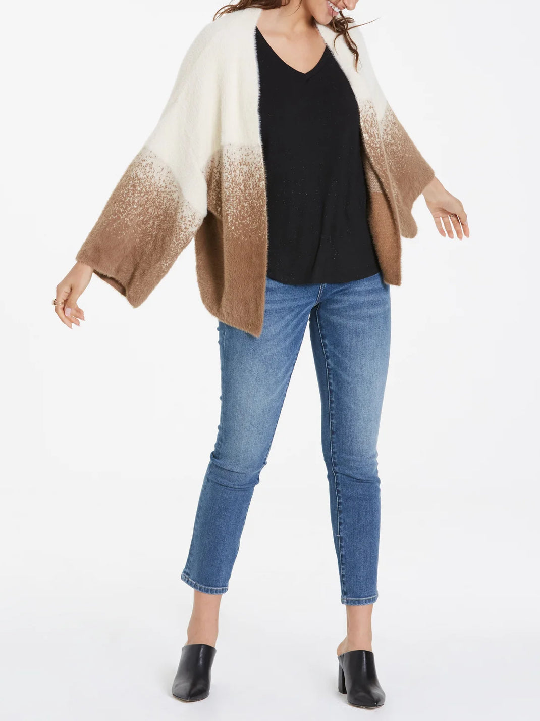 Another Love Elenor Kimono Sleeve Cardigan - Ombre Tawny