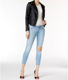 DL1961 Florence Crop Mid Rise Instascuplt Skinny Ripped Jeans - Clifton