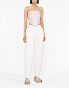 Rotate Birger Christensen Sunday Crystal Embellished Logo Bandana Top - Blush