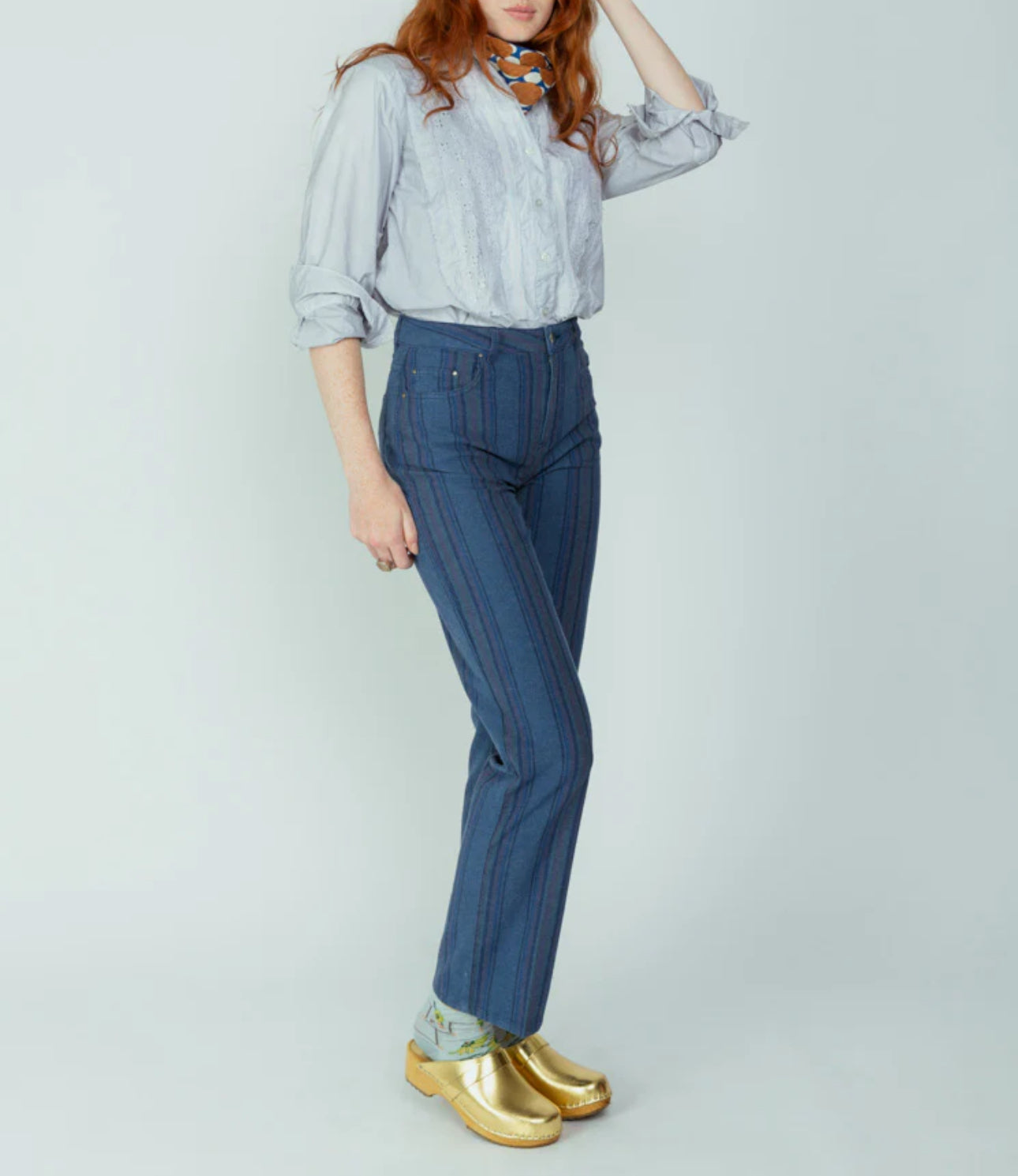 Chloé Stora Ruby Stripe Denim Trouser