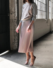 Le Superbe Demure Pleated Skirt - Pastel Degrade