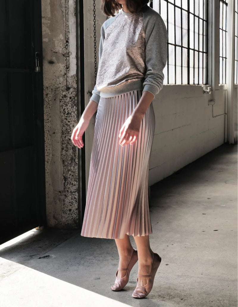 Le Superbe Demure Pleated Skirt - Pastel Degrade