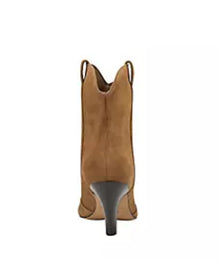 Marc Fisher LTD. Carissa Pointed Toe Pull On Booties - Cognac Suede