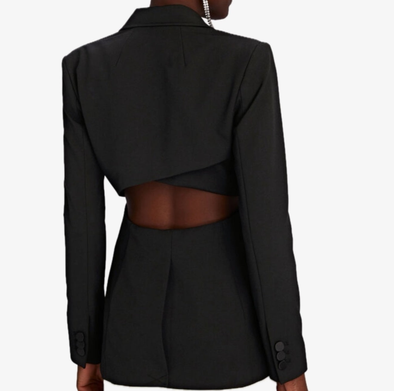 A.L.C. Carlyle Cut-Out Twill Blazer - Black