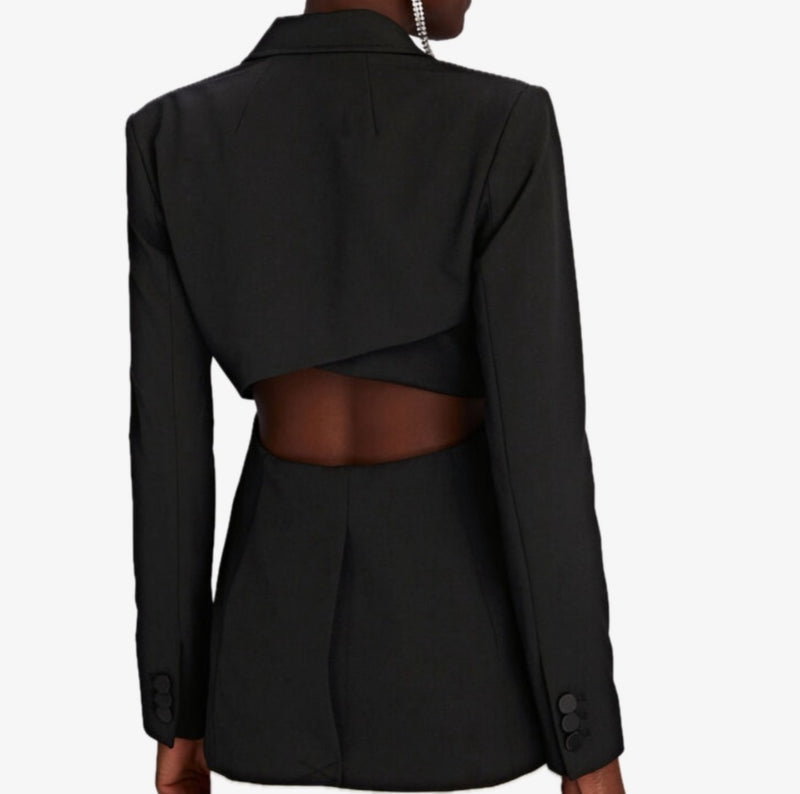 A.L.C. Carlyle Cut-Out Twill Blazer - Black