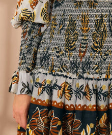 FARM Rio Floral Tapestry Mini Dress - Silver