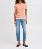 ICHI Cella Stripe T-Shirt - Fiesta