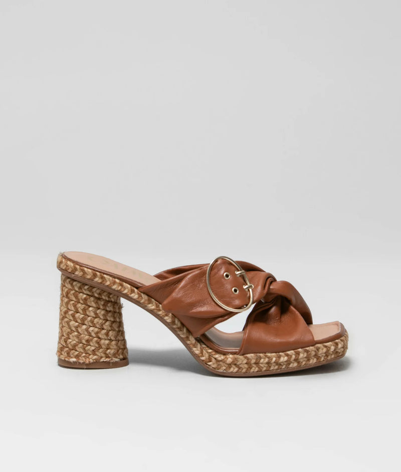 GAIMO Karoo Crisscross Knotted Sandal - Cognac