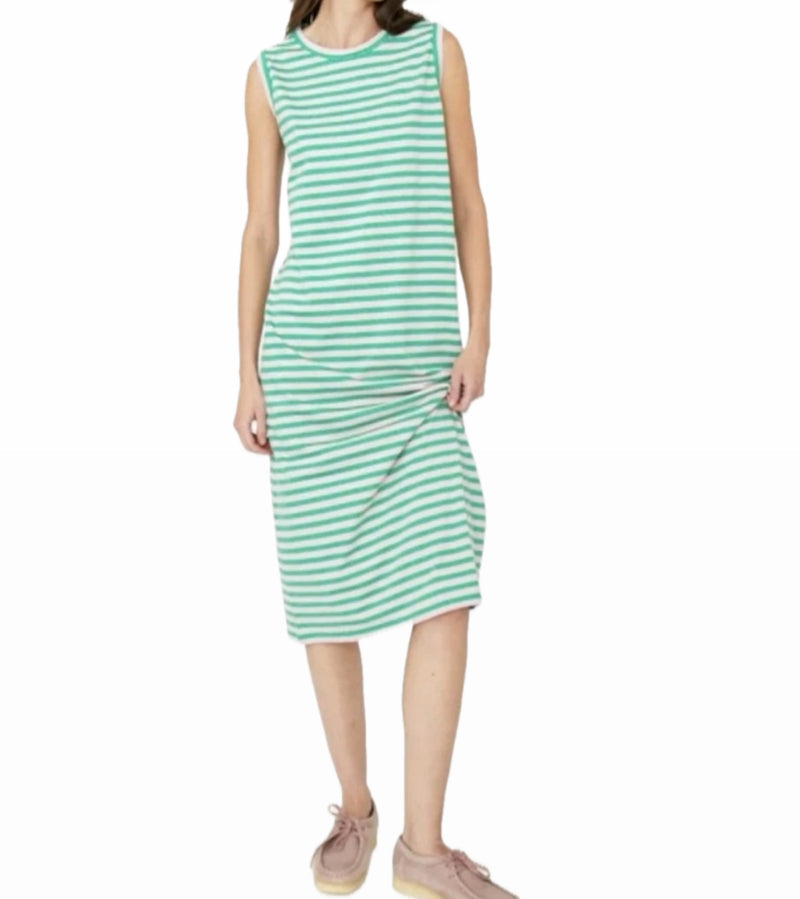 Kule The Tank Dress - Green/White