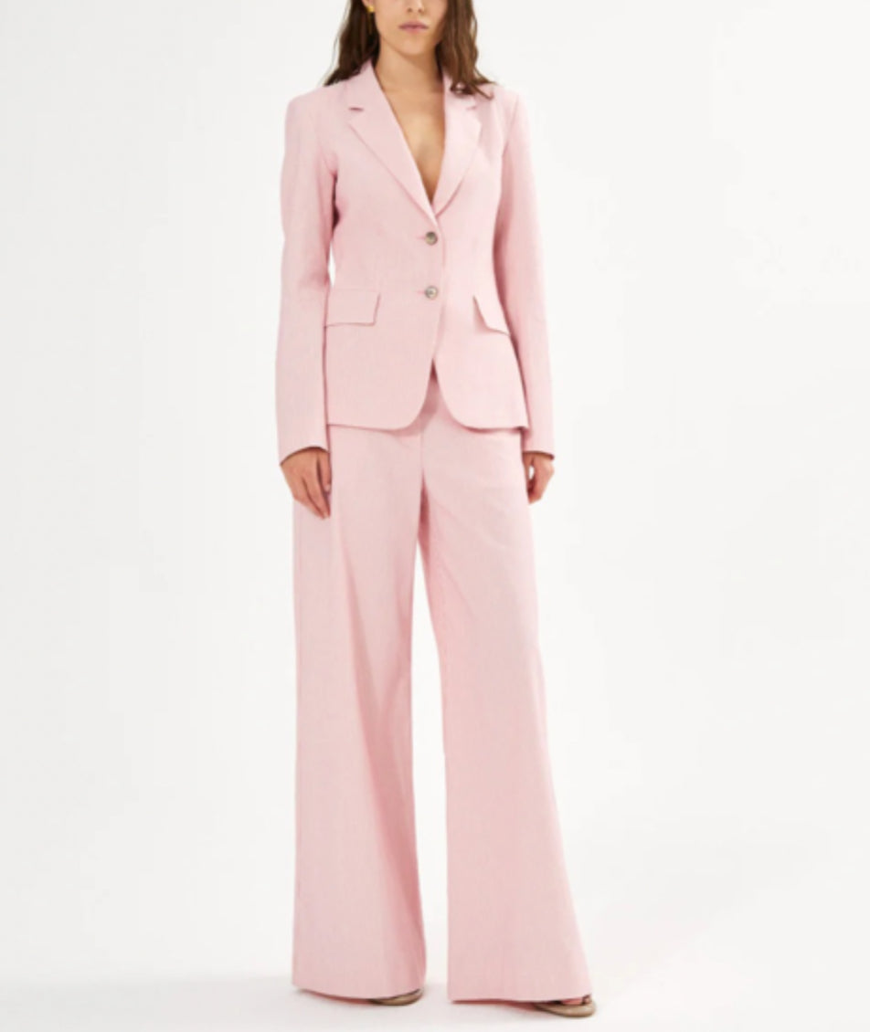 Rabens Saloner Zoe Pants - Pink Stripe