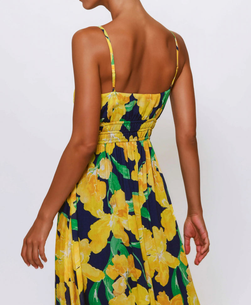 Hutch Fran Dress - Navy Watercolor Orchids