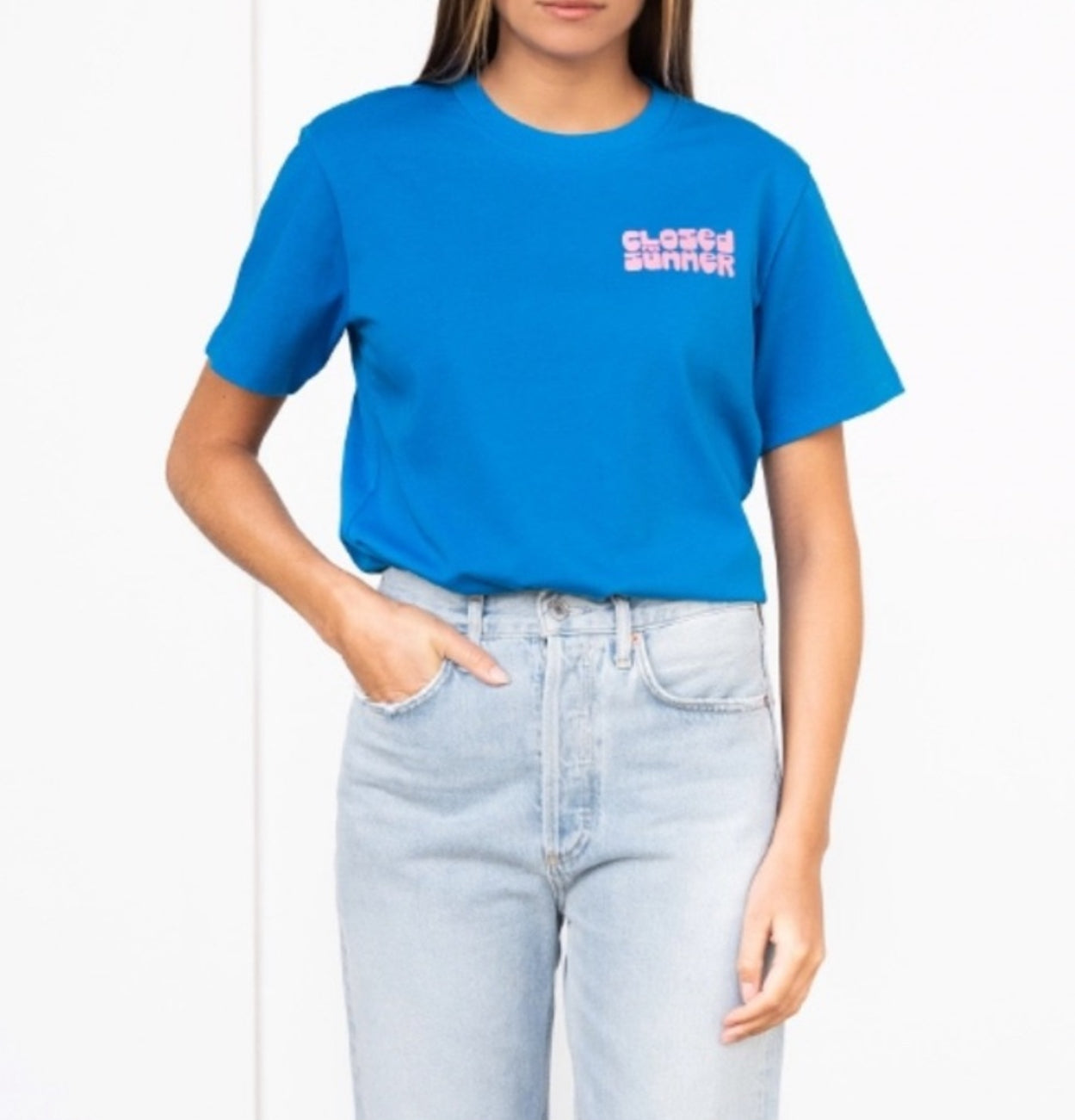 Closed Printed Summer T-Shirt - Oceanic Blue