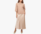 Autumn Cashmere Oversized Tee W/Rhinestone Trim - Cappuccino