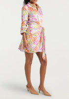 Cinq à Sept Midnight Tulips Jacey Dress - Pale Lavender Multi