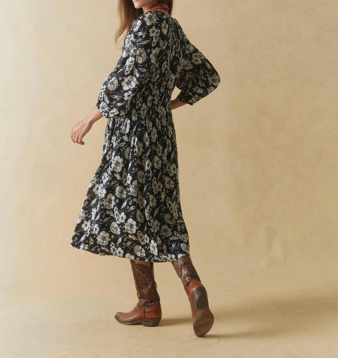 The Great. The Cobblestone Dress - Navy Whisper Floral