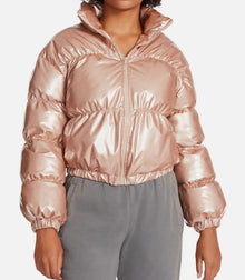 Steve Madden Eden Patent Jacket - Taupe