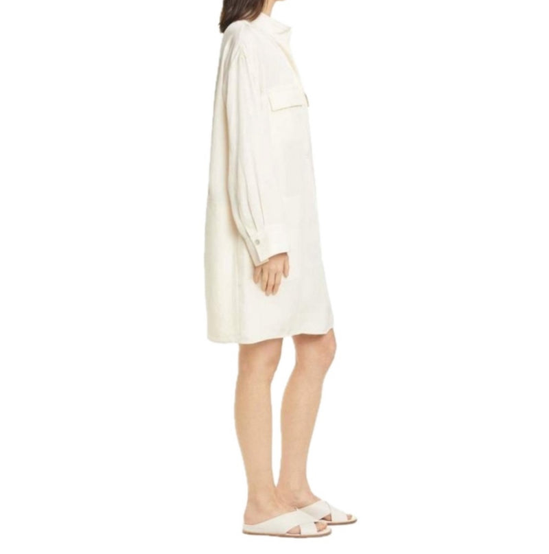Vince Utility Silk Shirt Dress - Fennel