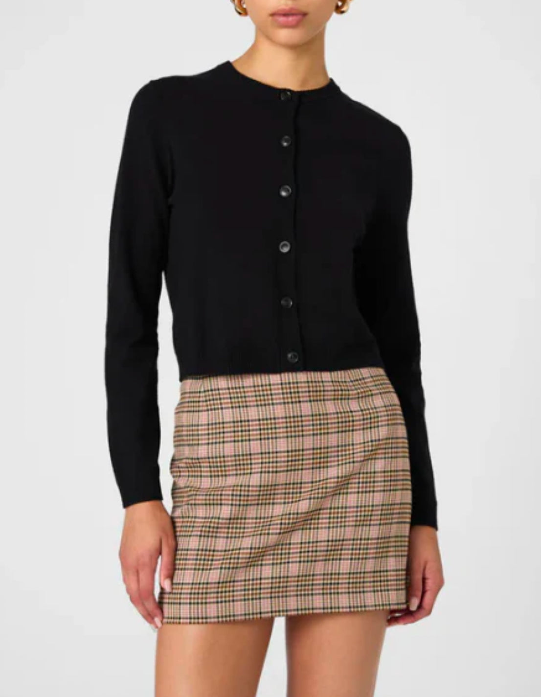 French Connection Gina Check Mini Skirt - Pink Check