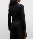 A.L.C. Holly Open-Stitch Top - Black