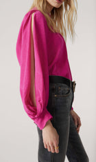 ba&sh Stefy Flowing Blouse - Fuschia