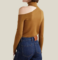 L’Agence Nicky Cutout Turtleneck Sweater - Ginger