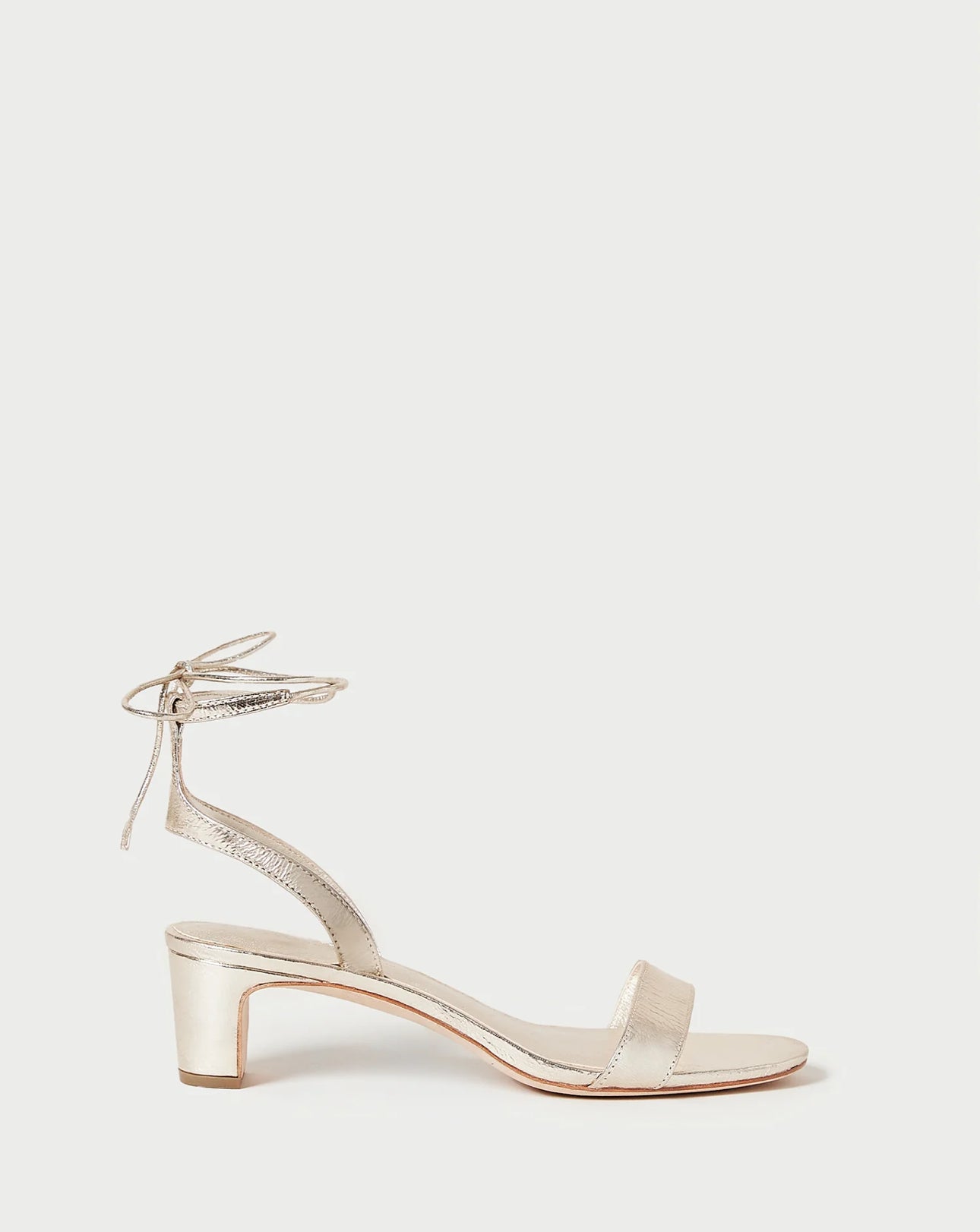 Loeffler Jackie Mid Heel Sandal - Champagne