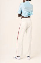 Le Stripe Luxe Tailored Track Pant - White/Red