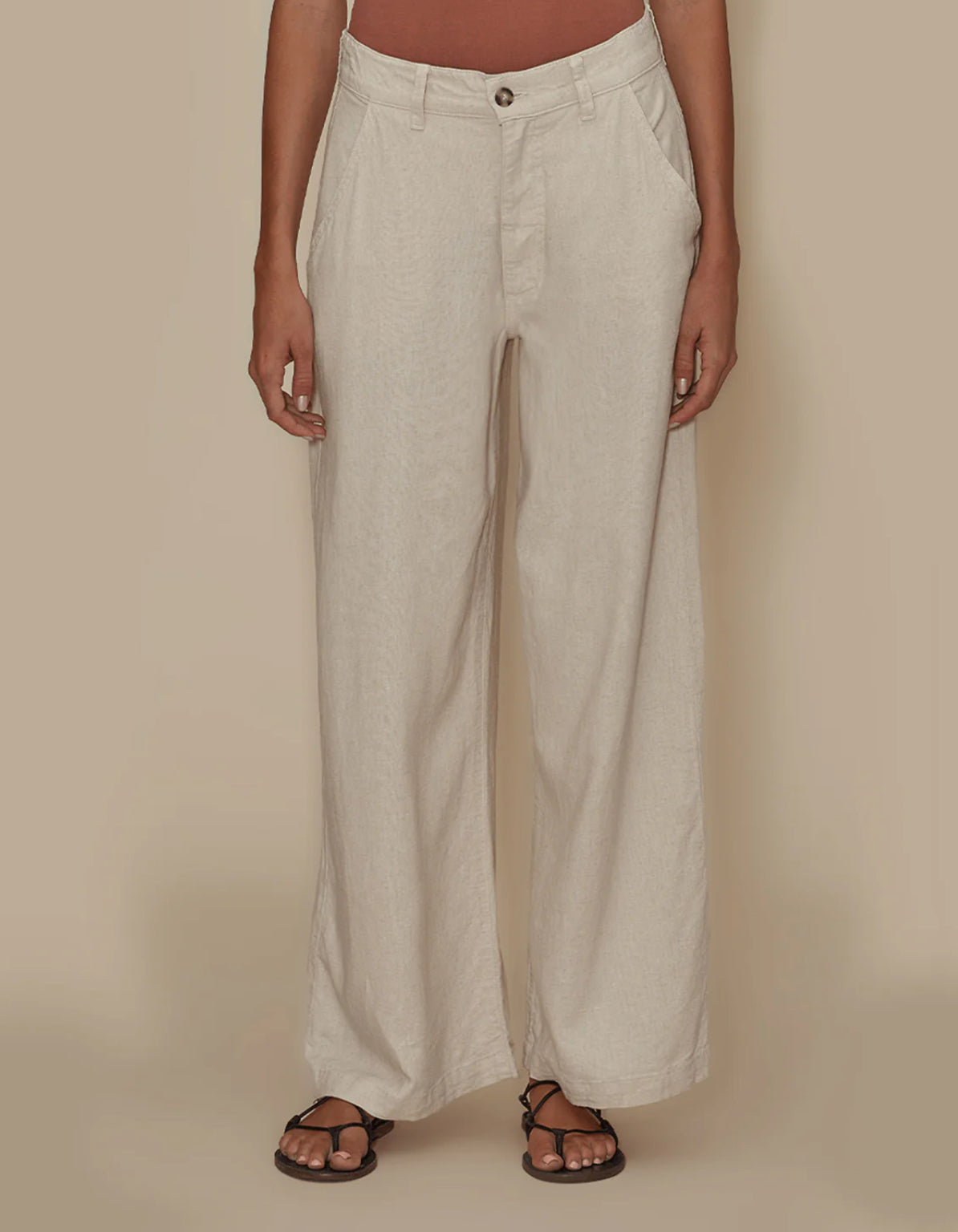 LE JEAN Jude Linen Trouser - Sand