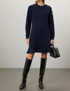 Derek Lam 10 Crosby Camden Sweater Dress - Navy