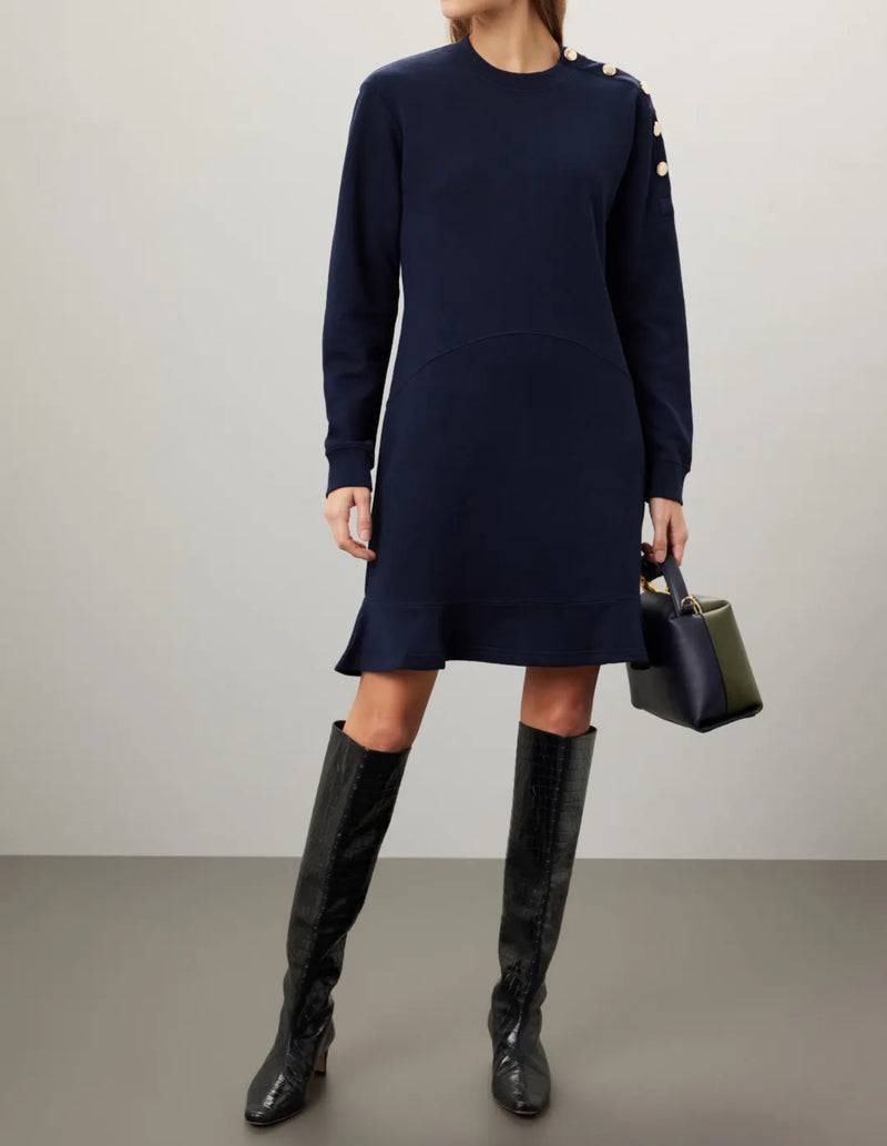 Derek Lam 10 Crosby Camden Sweater Dress - Navy