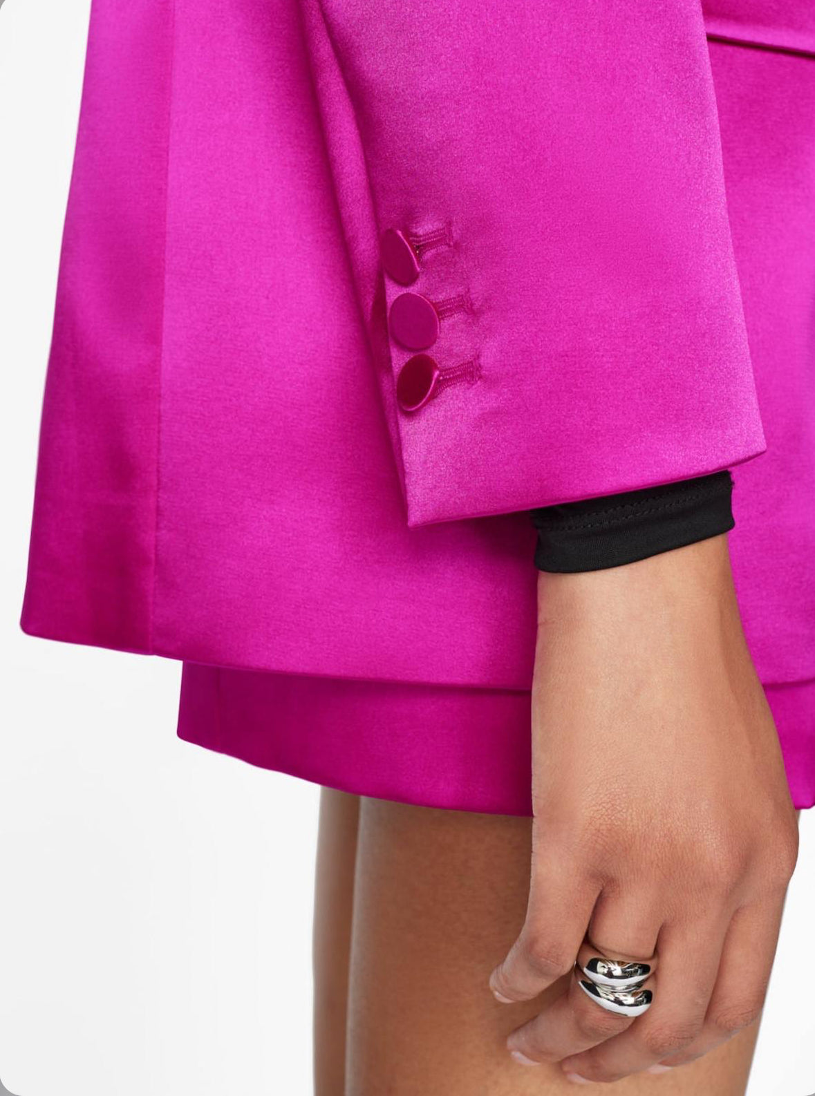 Frame Strong Shoulder Blazer - Magenta
