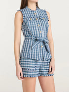 Cinq à Sept Matilda Tweed Reenee Vest - Navy Multi