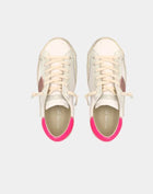 Philippe Model PSRX Low Sneaker - White & Fuchsia