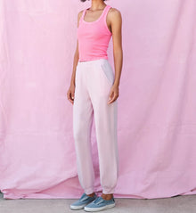 Sundry Scoop Neck Tank - Hot Pink