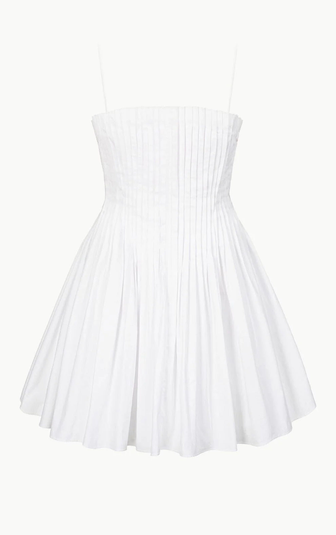 STAUD Bella Mini Dress - White