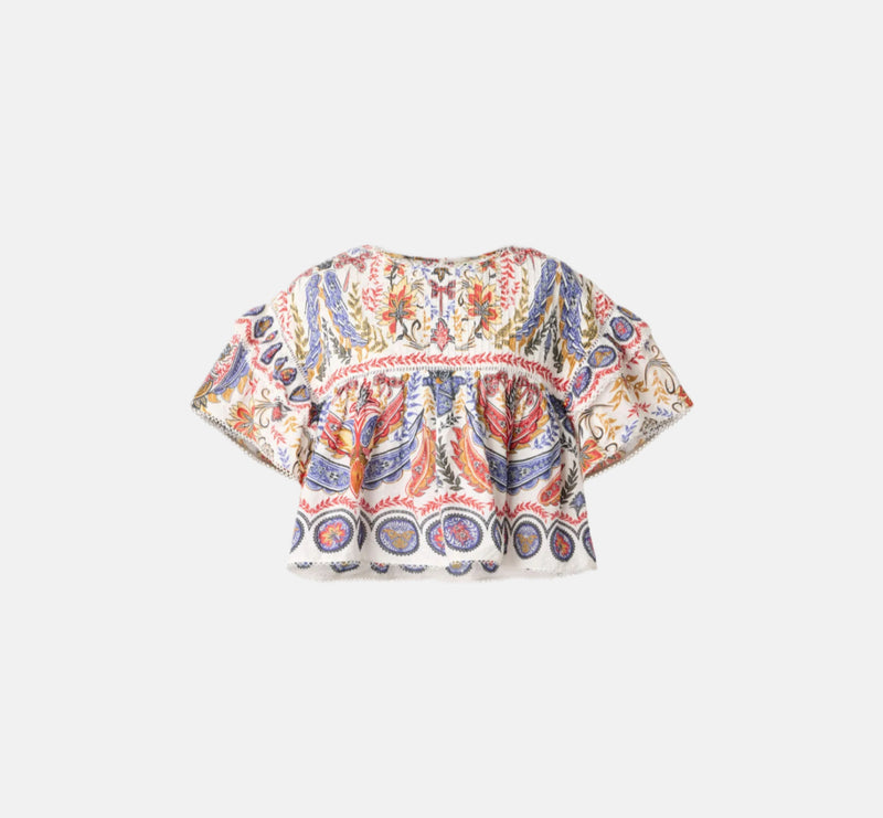 Farm Rio Off-White Boho Glam Lace Blouse
