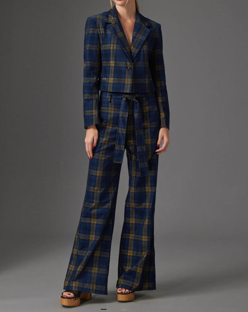 Gilner Farrar Oaklyn Pant - Blue Plaid