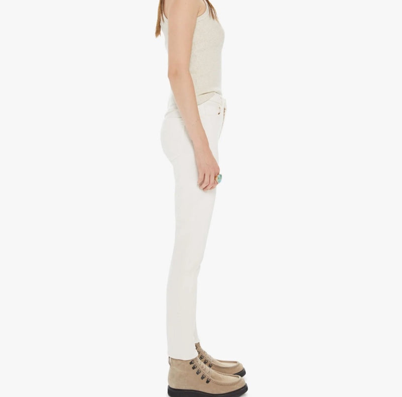 MOTHER High Waisted Looker Ankle - Antique White