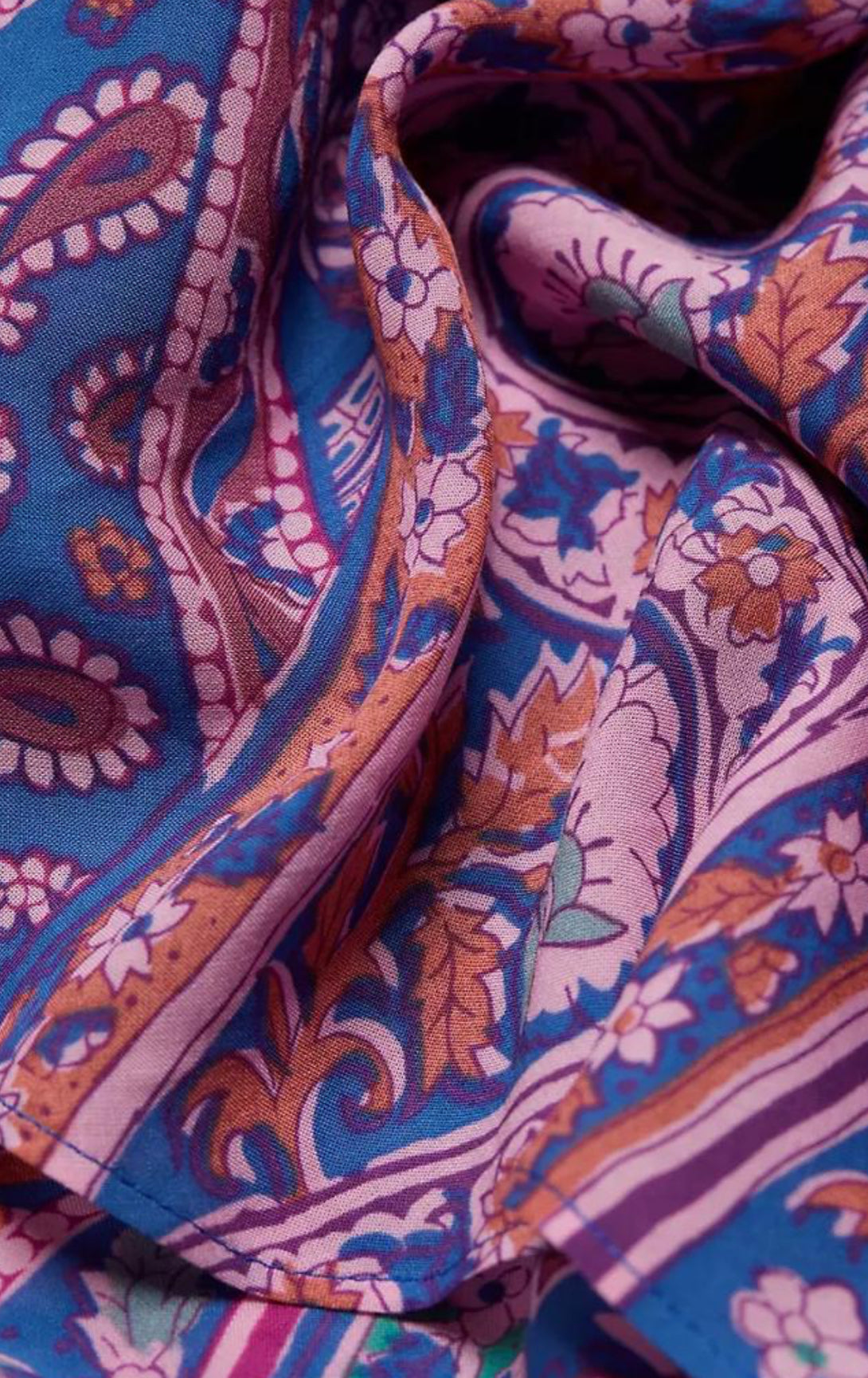 ba&sh Franky Paisley Dress - Blue Multi