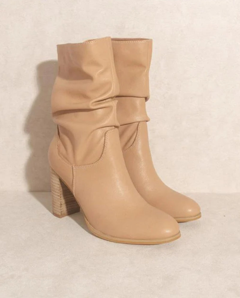 OASIS SOCIETY The Teagan Slouchy Boot - Nude