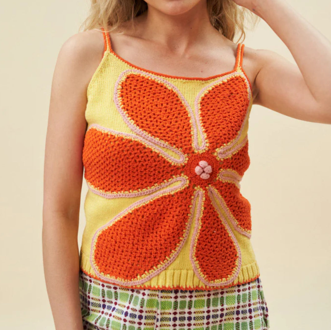 Lingua Franca Crochet Flower Tank