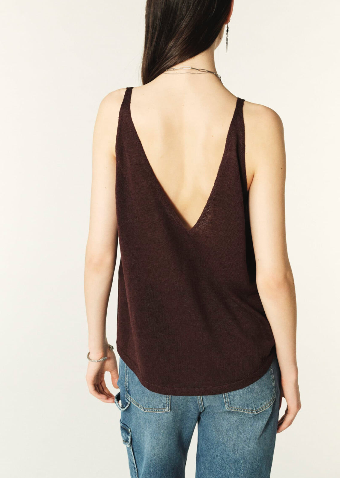 ba&sh Dalil Crochet Top - Chocolate