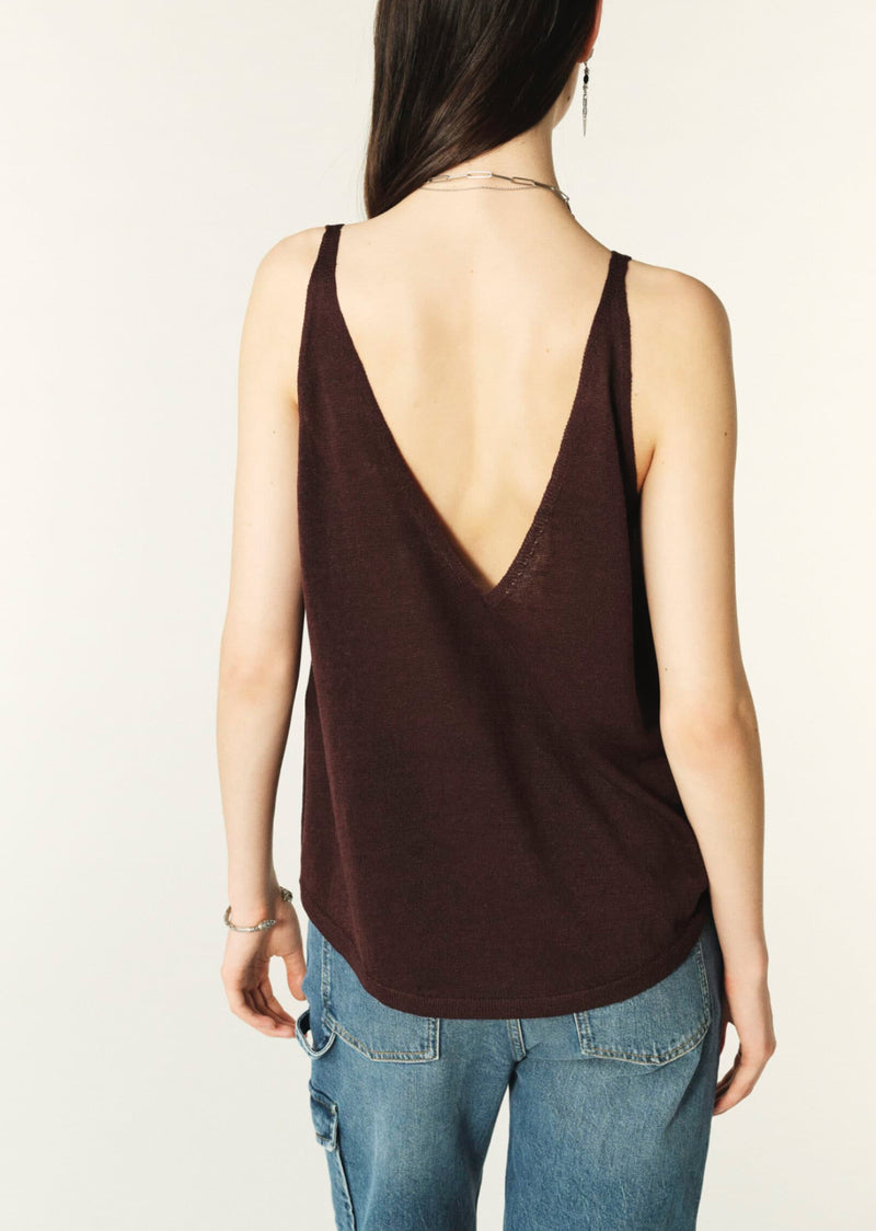 ba&sh Dalil Crochet Top - Chocolate