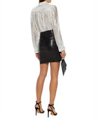 IRO Dybal Wrap-Effect Belted Leather Mini Skirt - Black