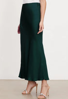 Velvet by Graham & Spencer Cadence Satin Maxi Skirt - Fern