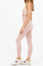 The Upside Circular Knit Midi Legging - Pink