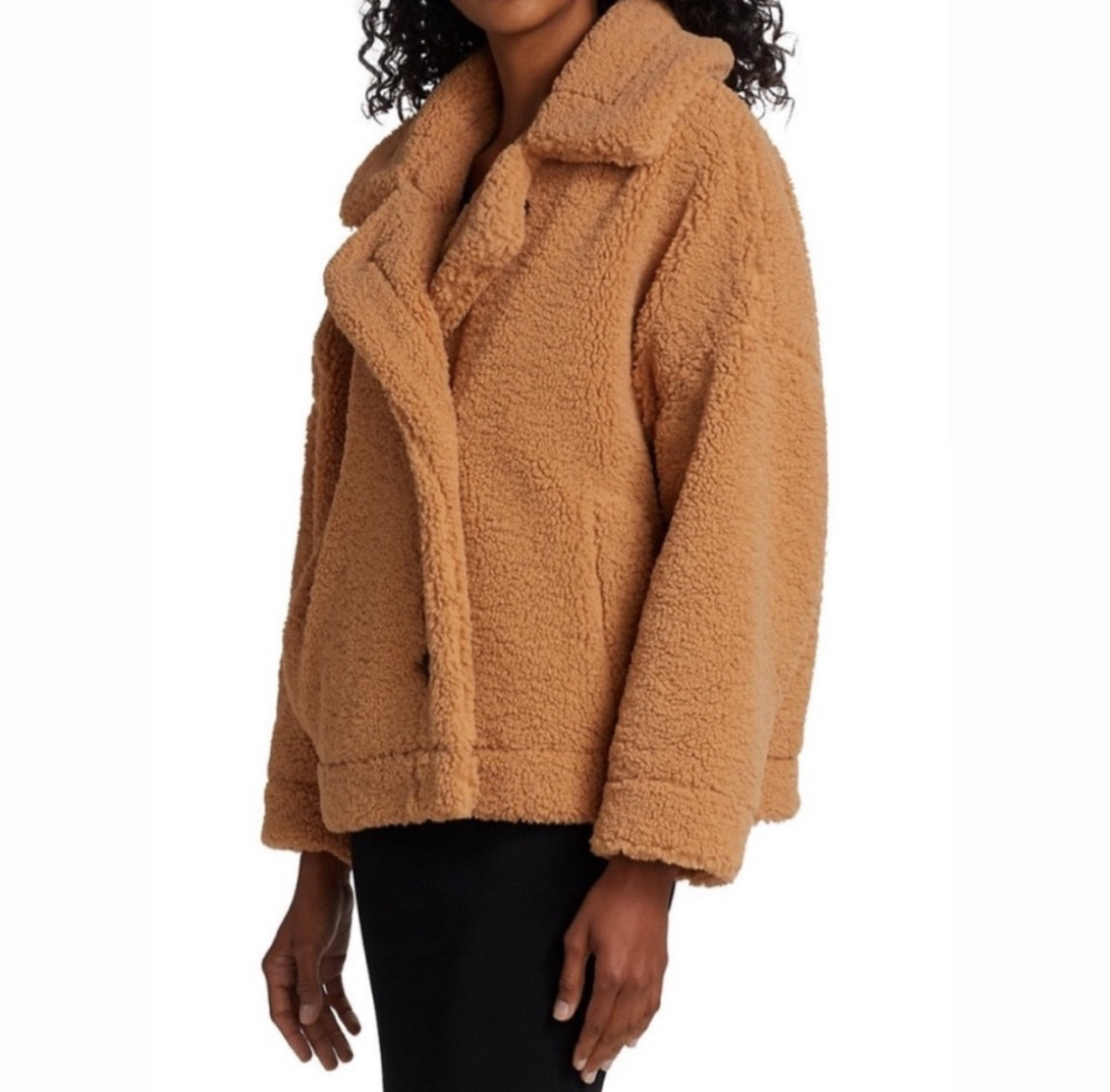 Spencer Faux Shearling Teddy Coat - Camel