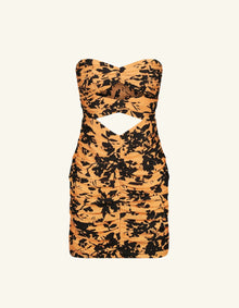 Shona Joy Solare Strapless Cut Out Ruched Dress