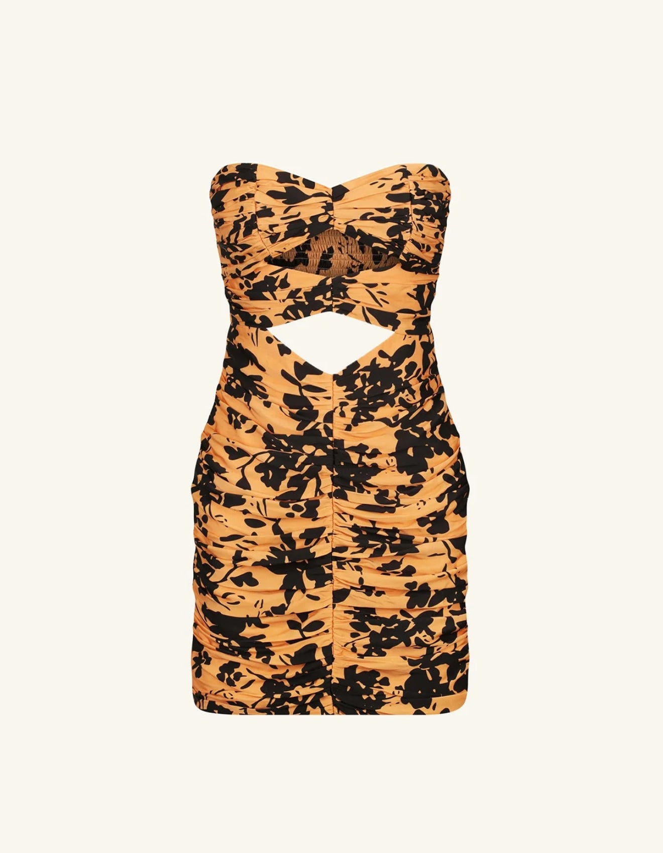 Shona Joy Solare Strapless Cut Out Ruched Dress