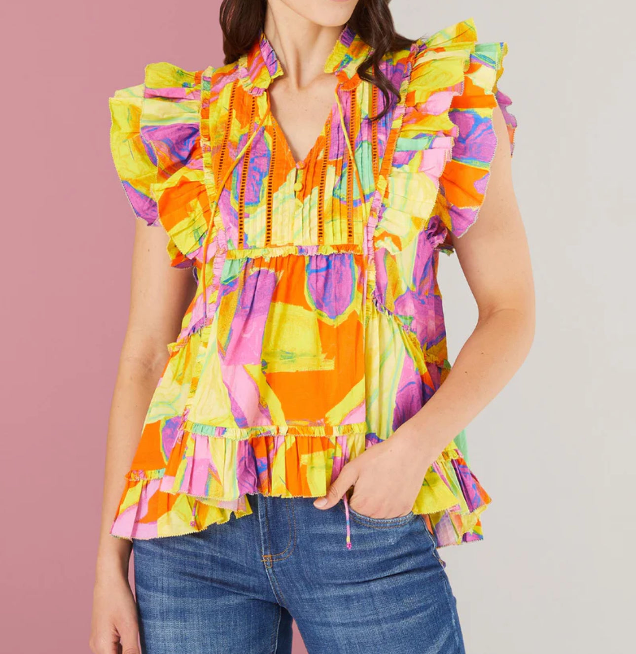 Alivia The Tina Top - Colorblock Multi